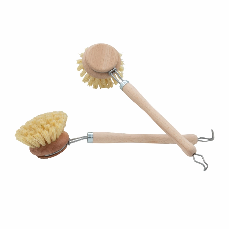 Brosse à vaisselle Chamarrel en bois de hêtre avec tête amovible et fibres végétales