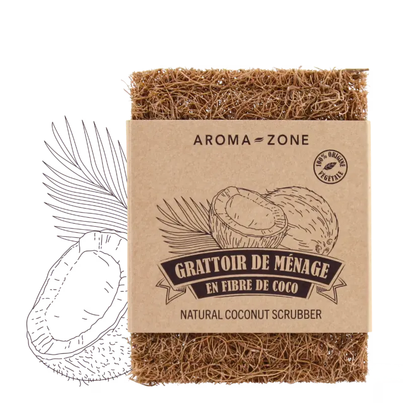 Grattoir de ménage en fibres de coco Aroma-Zone